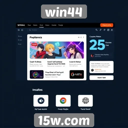 Análise da interface do usuário no site Win44